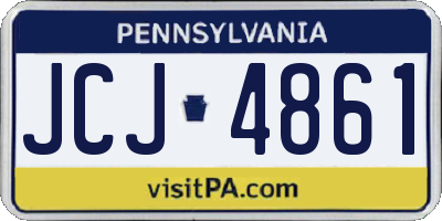 PA license plate JCJ4861