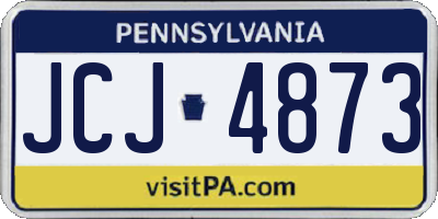 PA license plate JCJ4873