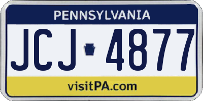 PA license plate JCJ4877