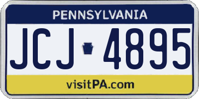 PA license plate JCJ4895