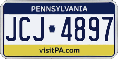 PA license plate JCJ4897