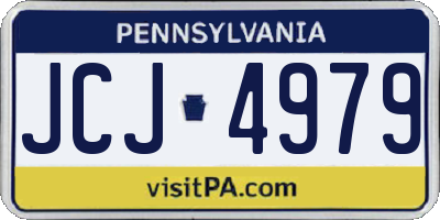 PA license plate JCJ4979