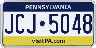 PA license plate JCJ5048