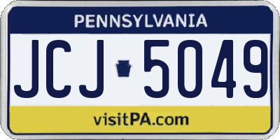 PA license plate JCJ5049