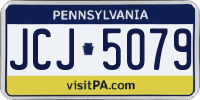 PA license plate JCJ5079