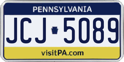 PA license plate JCJ5089