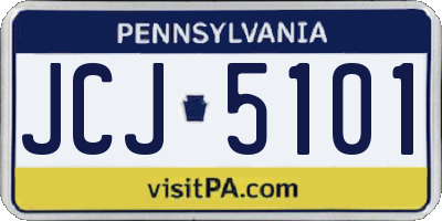 PA license plate JCJ5101