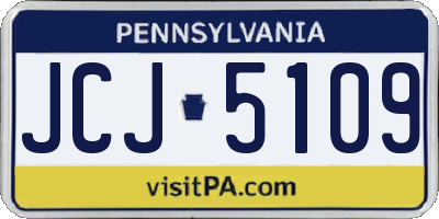 PA license plate JCJ5109