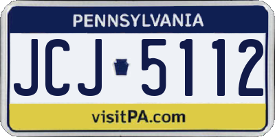 PA license plate JCJ5112