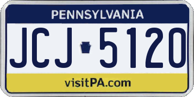 PA license plate JCJ5120