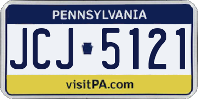 PA license plate JCJ5121