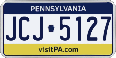 PA license plate JCJ5127