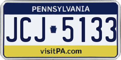 PA license plate JCJ5133