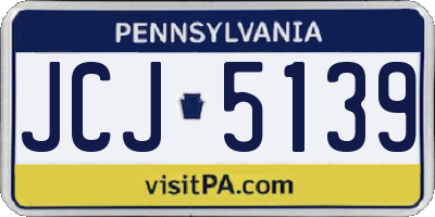 PA license plate JCJ5139