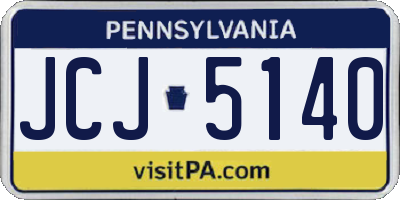PA license plate JCJ5140