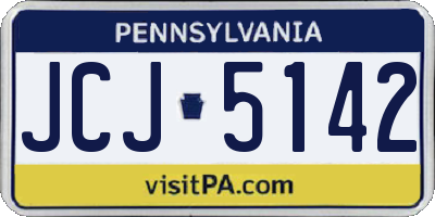 PA license plate JCJ5142