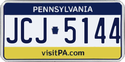 PA license plate JCJ5144