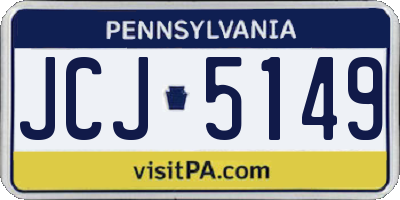 PA license plate JCJ5149