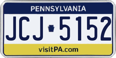 PA license plate JCJ5152