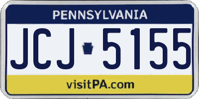 PA license plate JCJ5155