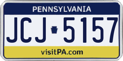 PA license plate JCJ5157