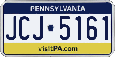 PA license plate JCJ5161