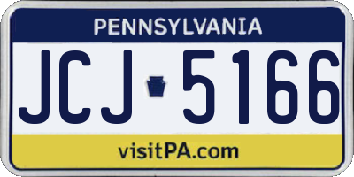 PA license plate JCJ5166