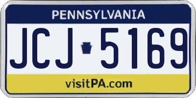 PA license plate JCJ5169