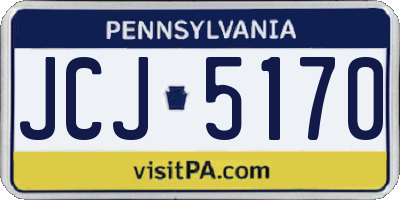 PA license plate JCJ5170