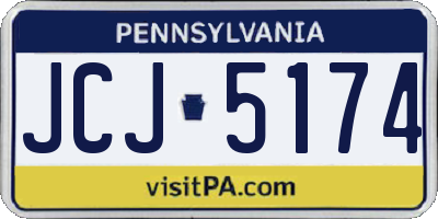 PA license plate JCJ5174