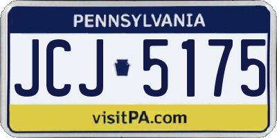 PA license plate JCJ5175
