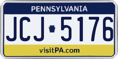 PA license plate JCJ5176