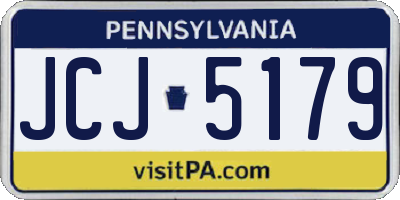 PA license plate JCJ5179