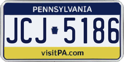 PA license plate JCJ5186