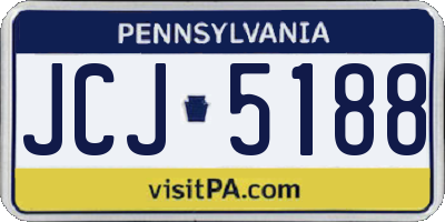 PA license plate JCJ5188