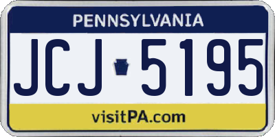 PA license plate JCJ5195