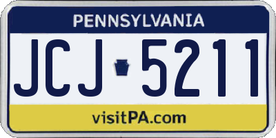 PA license plate JCJ5211