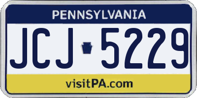 PA license plate JCJ5229