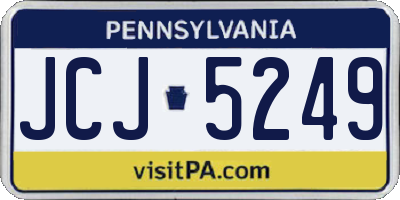 PA license plate JCJ5249