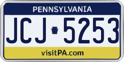 PA license plate JCJ5253