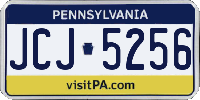 PA license plate JCJ5256