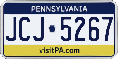 PA license plate JCJ5267