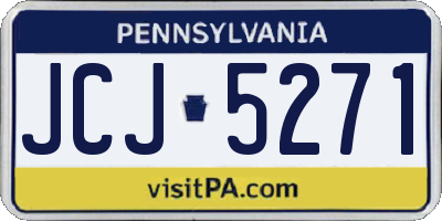 PA license plate JCJ5271
