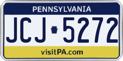 PA license plate JCJ5272