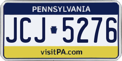 PA license plate JCJ5276