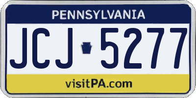 PA license plate JCJ5277