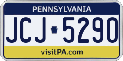 PA license plate JCJ5290
