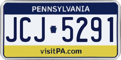 PA license plate JCJ5291