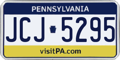 PA license plate JCJ5295