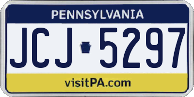 PA license plate JCJ5297